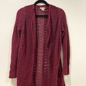 Lucky Brand Long Burgundy Sweater (XS)